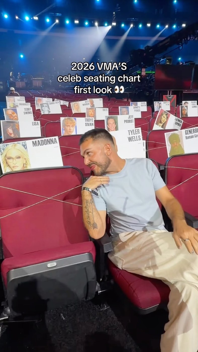 tyler sitting in the celebrity seating section at the 2026 vmas