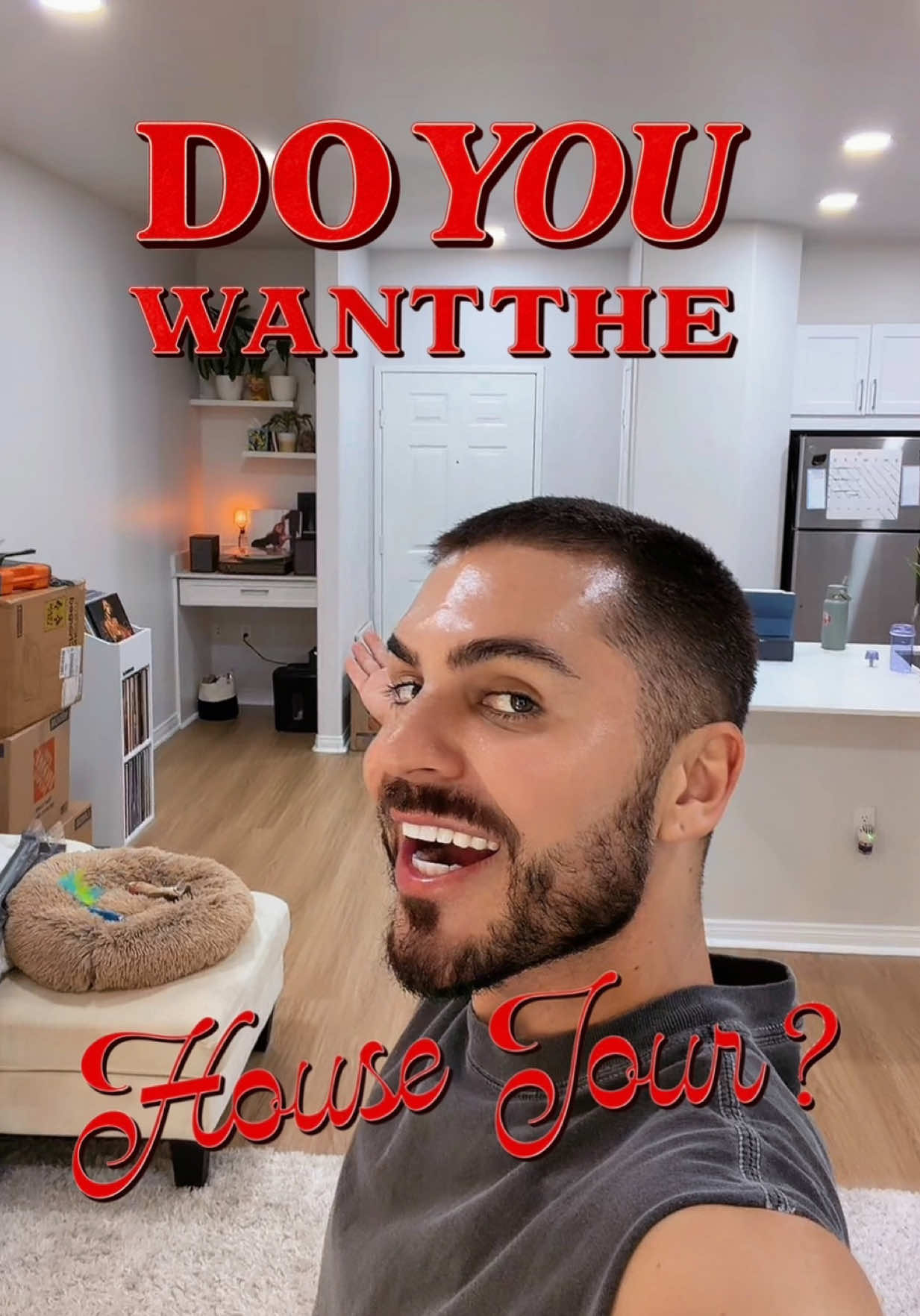tyler giving a tour of his first solo apartment